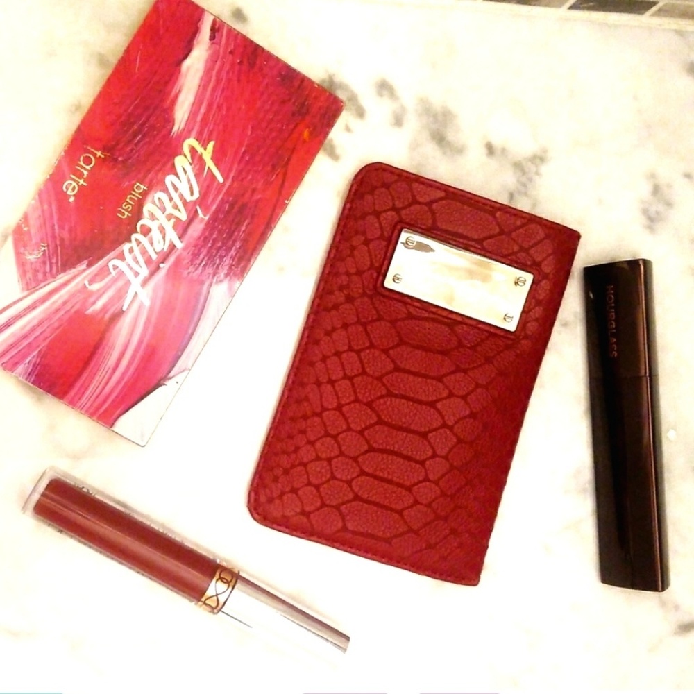 Kenneth Cole red snake print key & card holder